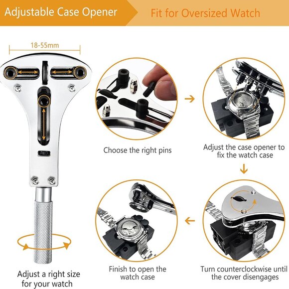 Watch Repair Kit, Watch Link Removal Tool, Watch Band Adjustment - Picture 2 of 6